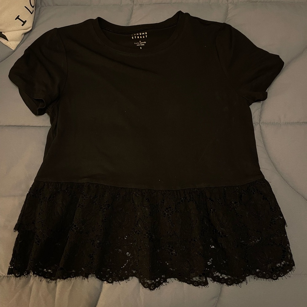 Kate spade lace trim shirt